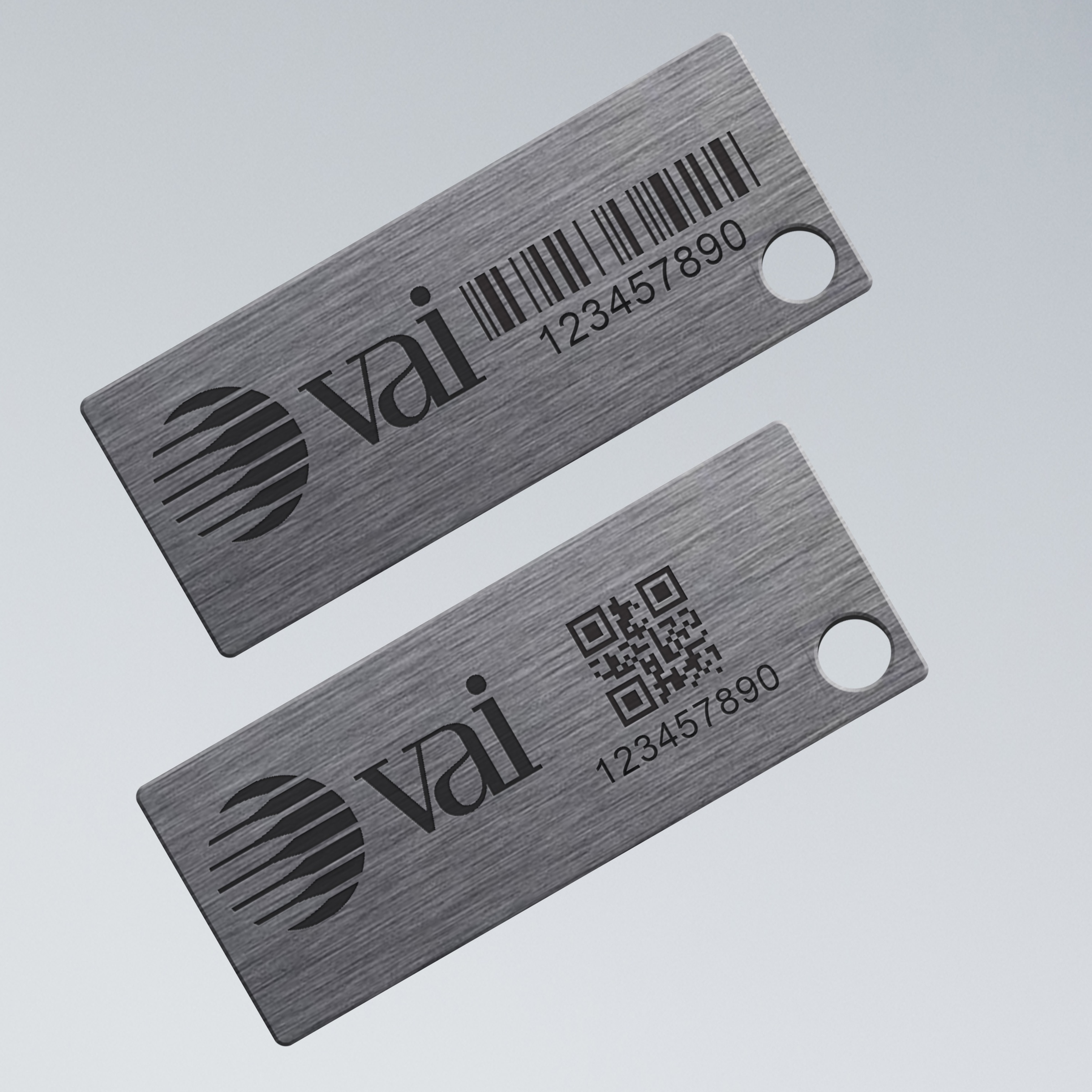 Core2Scan Barcode Stainless Steel Tag Veltek Associates, Inc.